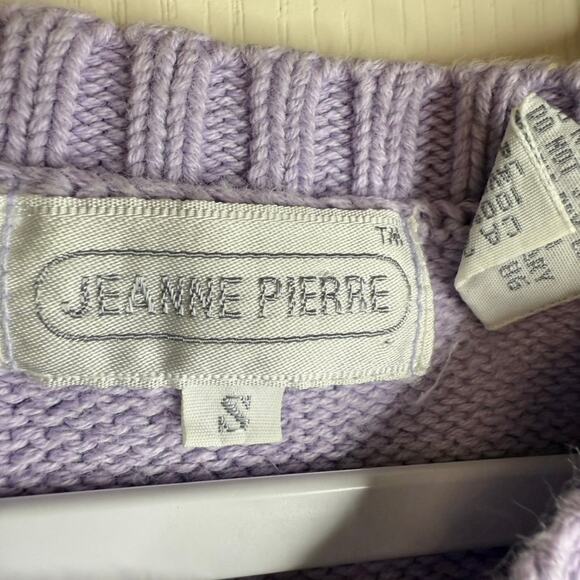 Jeanne Pierre Knit Sweater Vest Women S Purple Preppy 90's Striped Fairy Goth - Picture 3 of 5